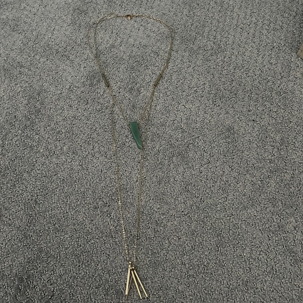 Multi layered necklace with Jade